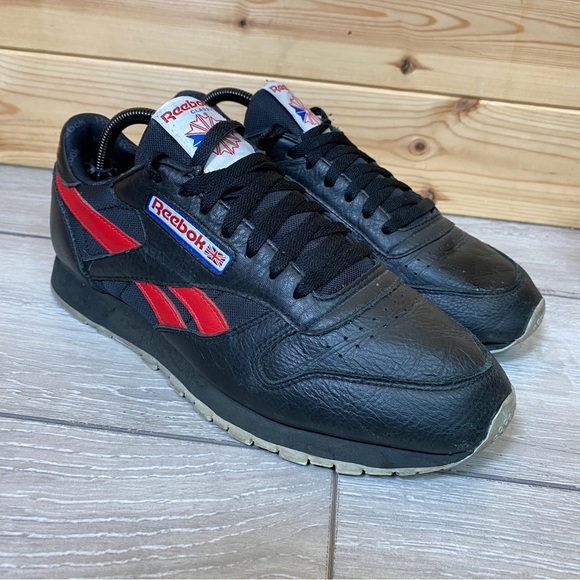 Reebok Other - Reebok Classics Red and Blue Leather Trainers - Size 9